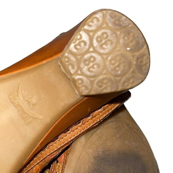 Pikolinos Women 38 Romana Leather Leather Lasercut Low Heel Closed Toe Sandals - Picture 5 of 5